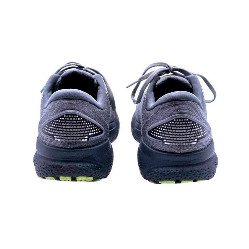 Brooks Ghost 16 Men's 11.5 Gray Lime Running Shoes DNA LOFT v3 Neutral